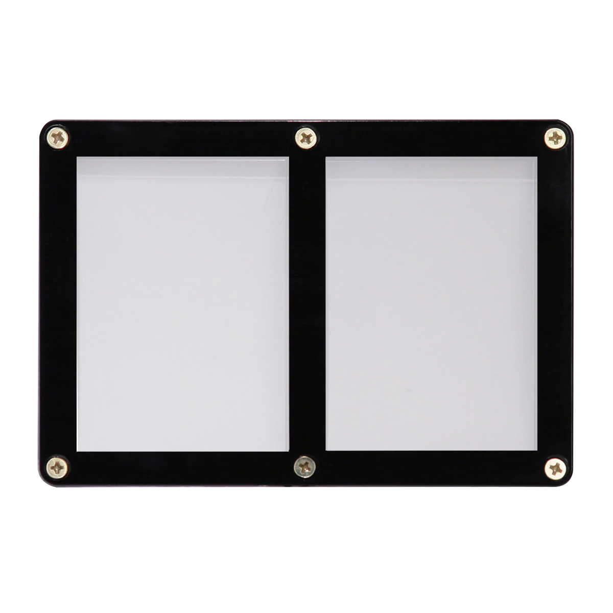 2-Card Black Frame Screwdown Holder