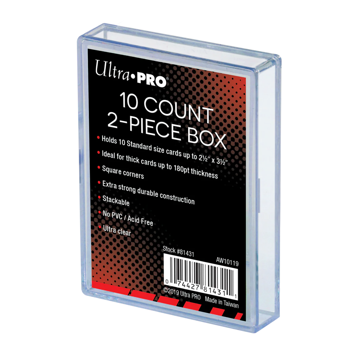 2-Piece Clear 10 Card Storage Box