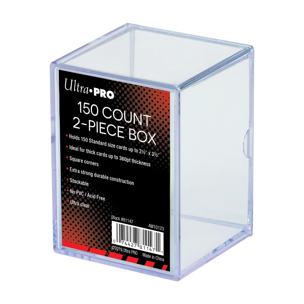 2-Piece Clear 150 Card Storage Box