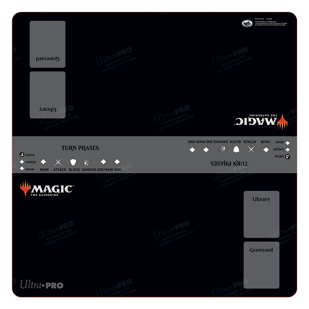 2-Player 24" x 24" Battlefield Gaming Playmat for Magic: The Gathering