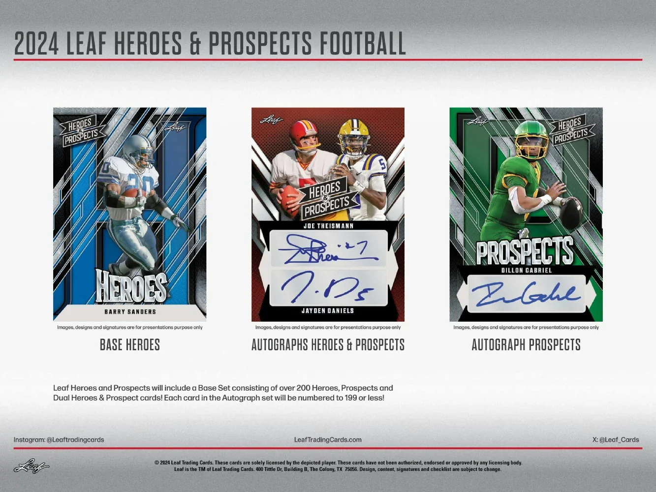 2024 Leaf Heroes & Prospects Football Jumbo Box - Image 2