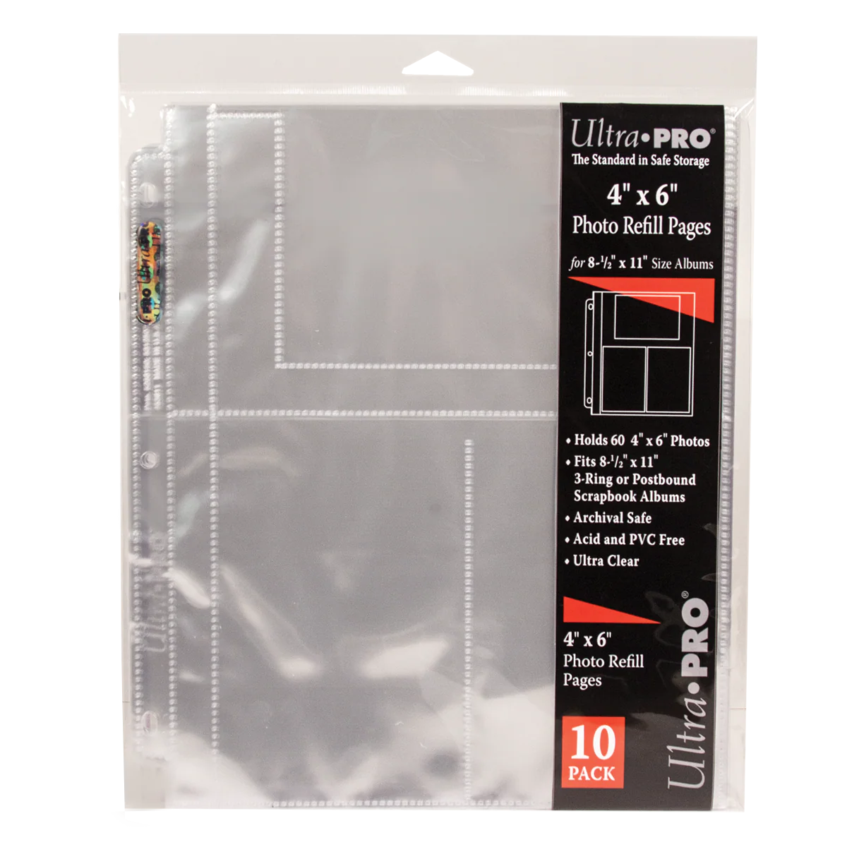 3-Hole Photo Pages for 4" x 6" Prints