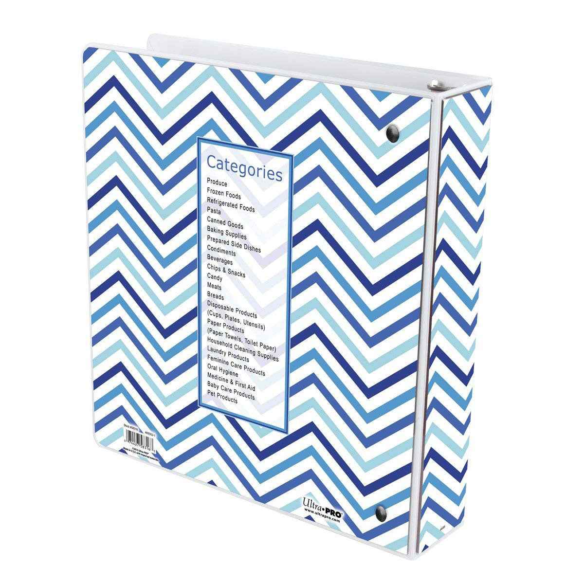 3-Ring Chevron Blue Coupon Organizer - Image 2