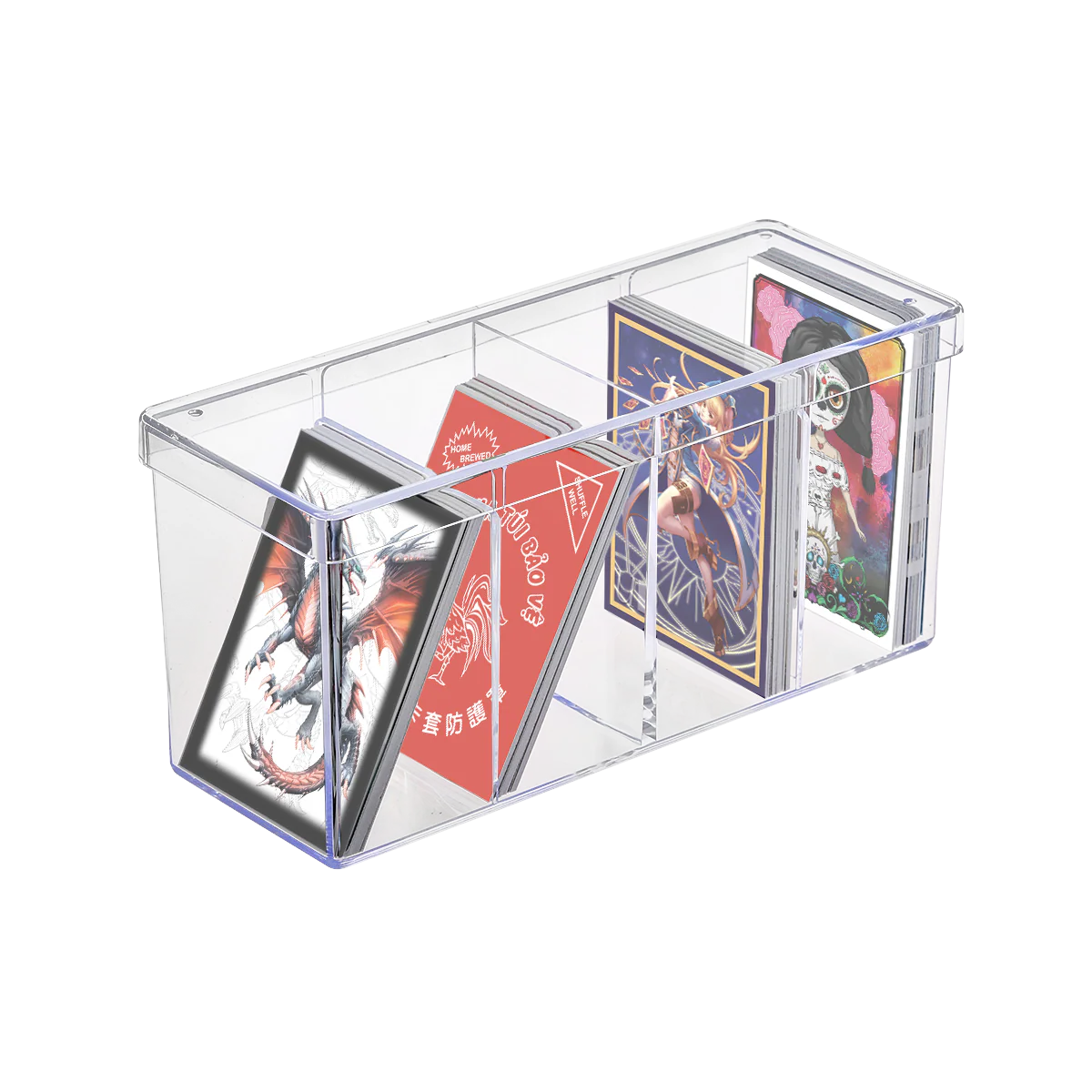 4-Compartment Clear Card Box - Image 3
