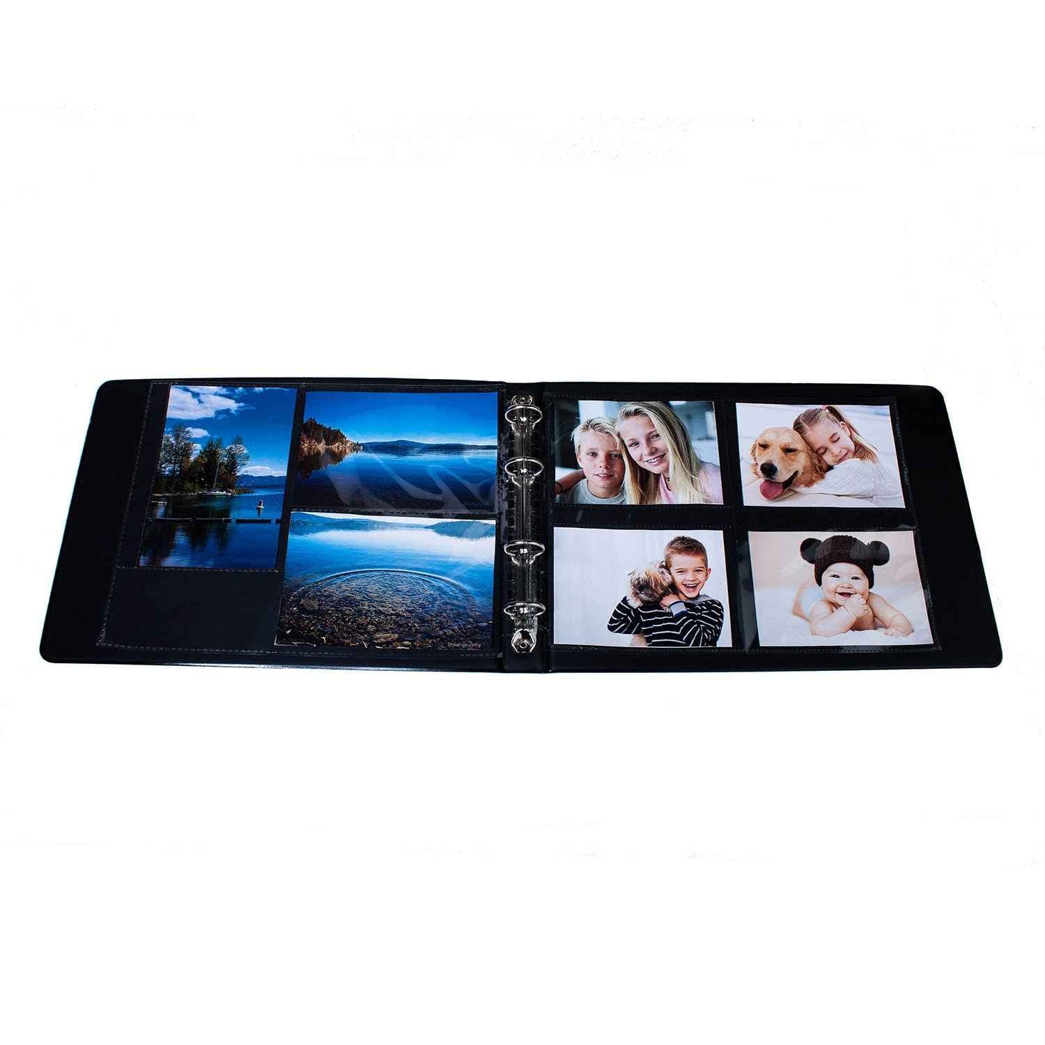 4-Ring Horizontal Black "Memories" Photo Album - Image 2