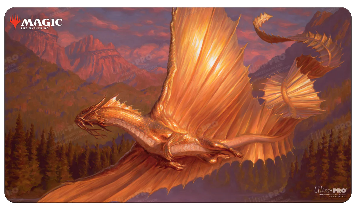 Adventures in the Forgotten Realms Adult Gold Dragon Standard Gaming Playmat for Magic: The Gathering