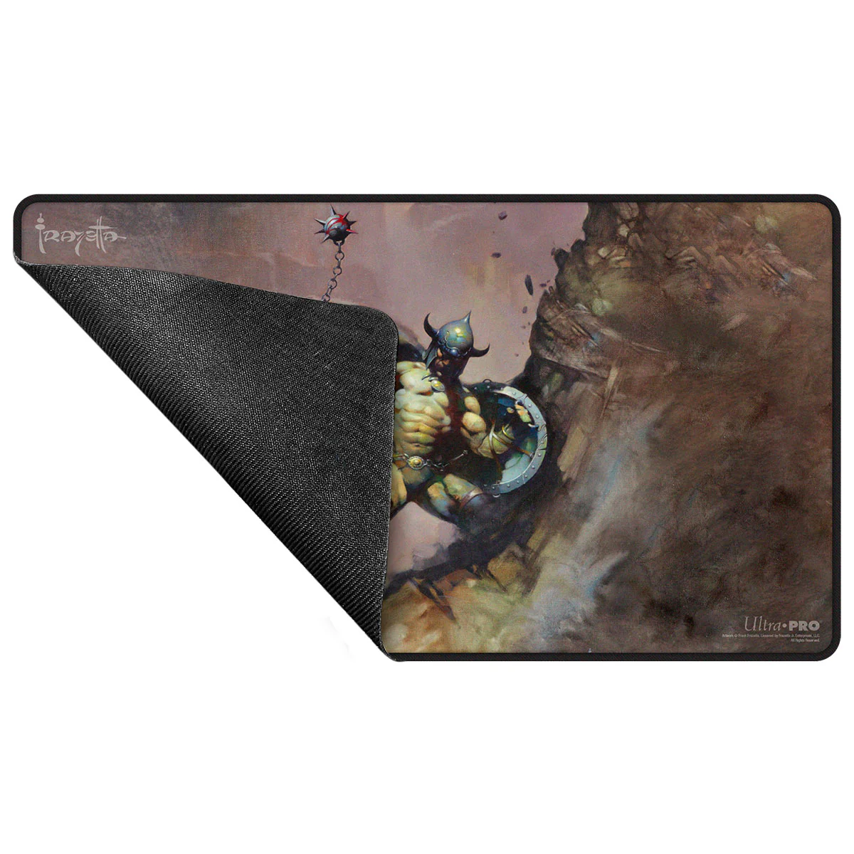 Artist Spotlight: Frank Frazetta - "Warrior with Ball and Chain" Black Stitched Playmat - Image 3