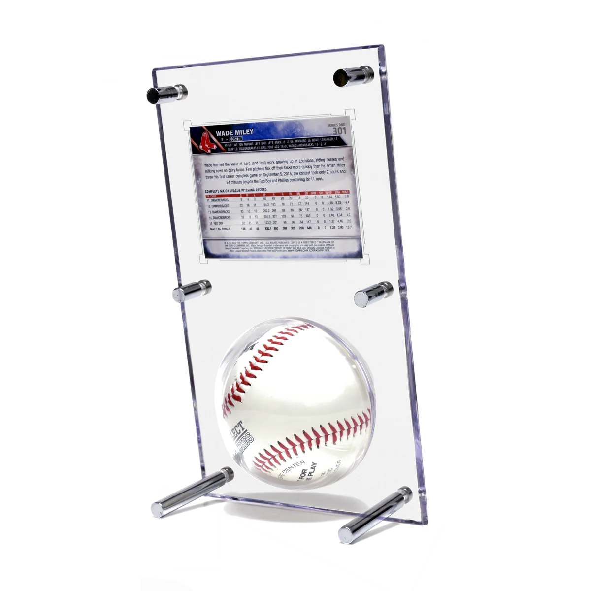Baseball & Card (35PT) Clear Flip Display Case - Image 4