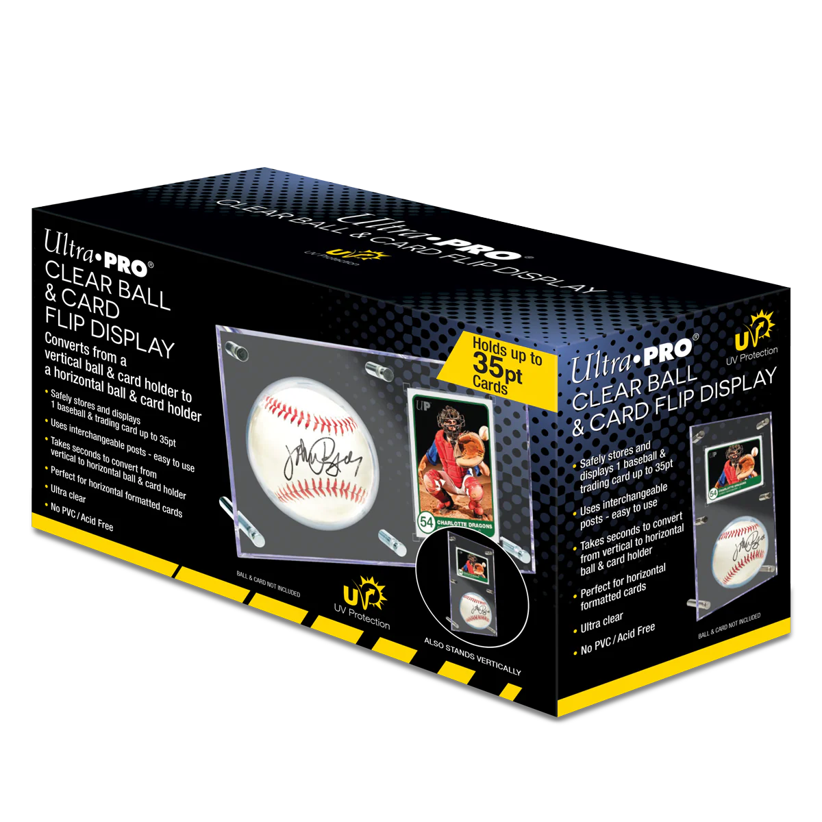 Baseball & Card (35PT) Clear Flip Display Case - Image 5