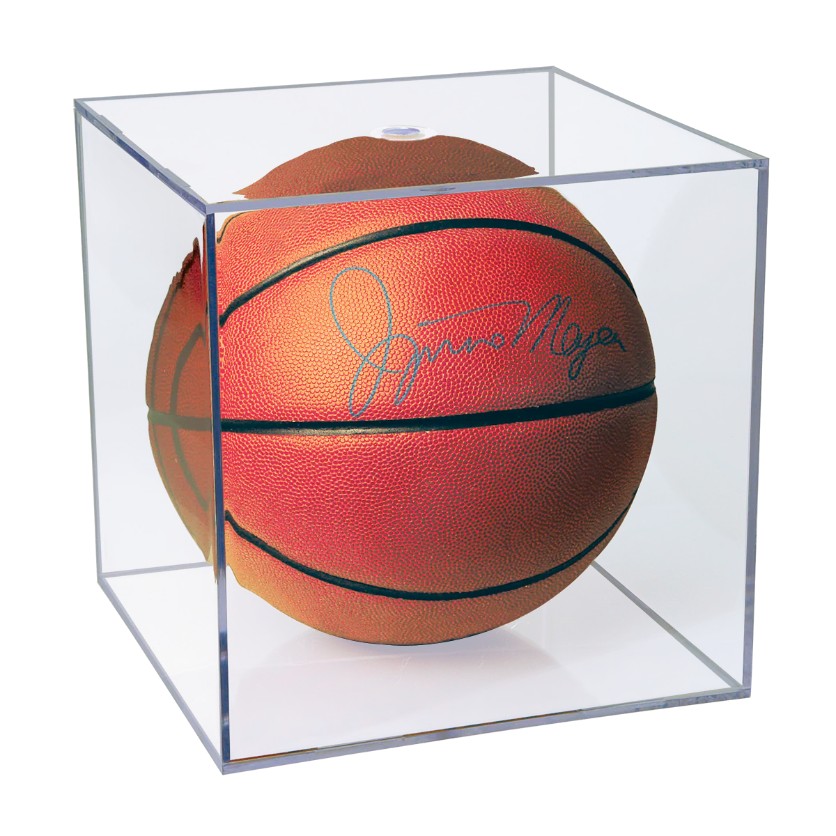 Basketball Clear Square Display Case with UV Block
