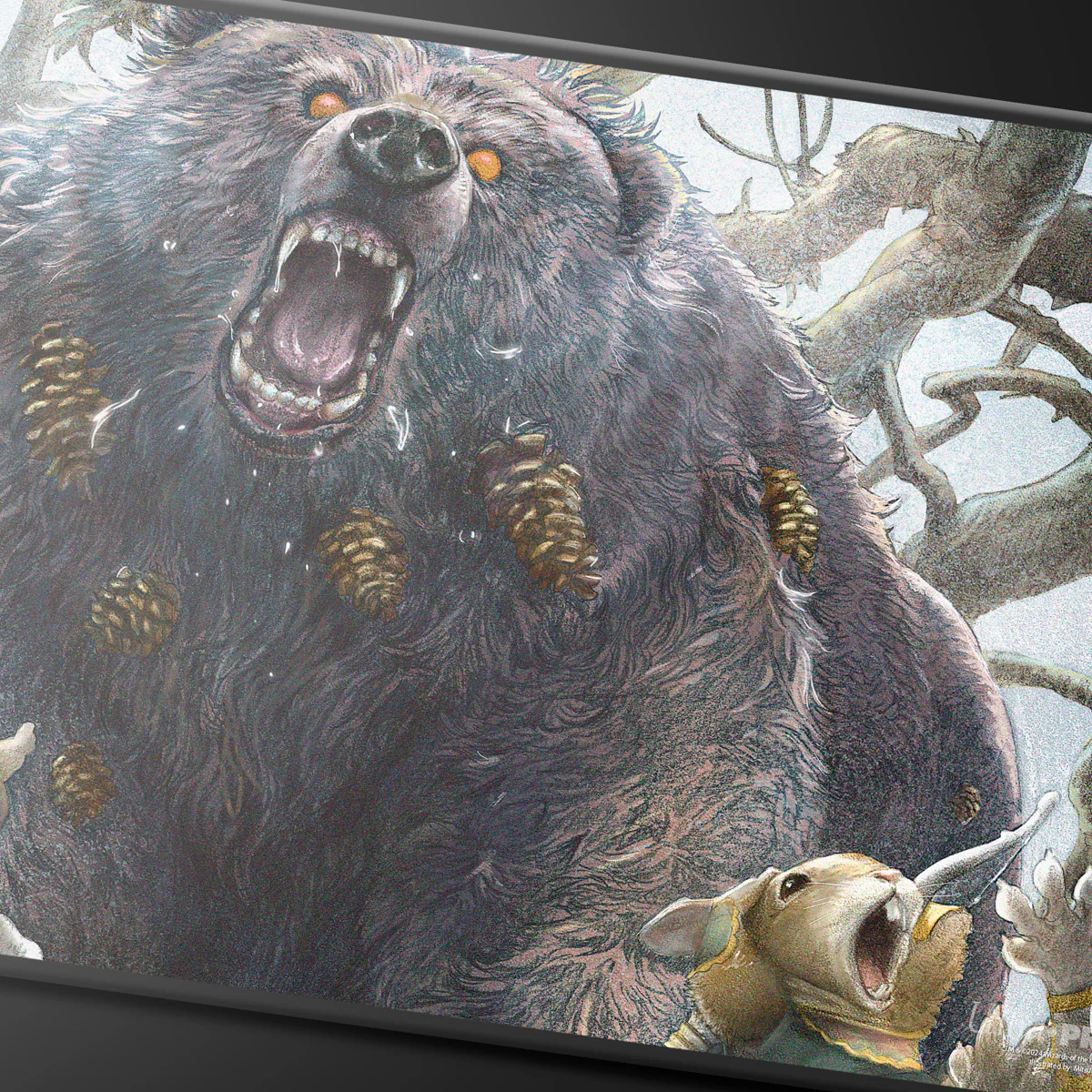 Bloomburrow Lumra, Bellow of the Woods Black Stitched Standard Gaming Playmat for Magic: The Gathering - Image 2