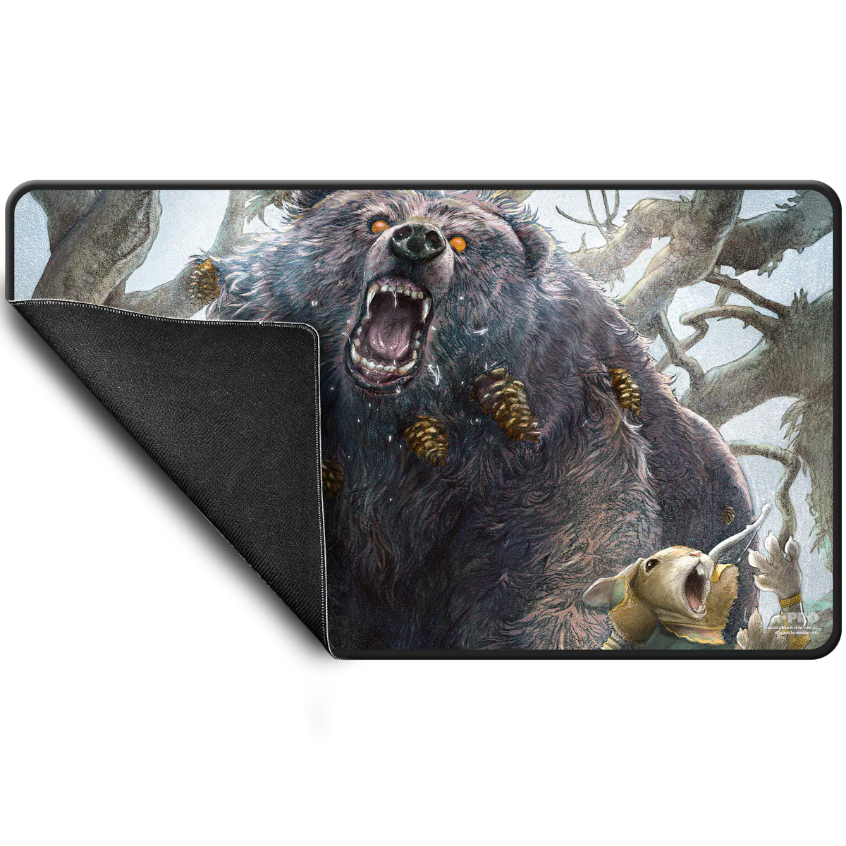 Bloomburrow Lumra, Bellow of the Woods Black Stitched Standard Gaming Playmat for Magic: The Gathering - Image 3
