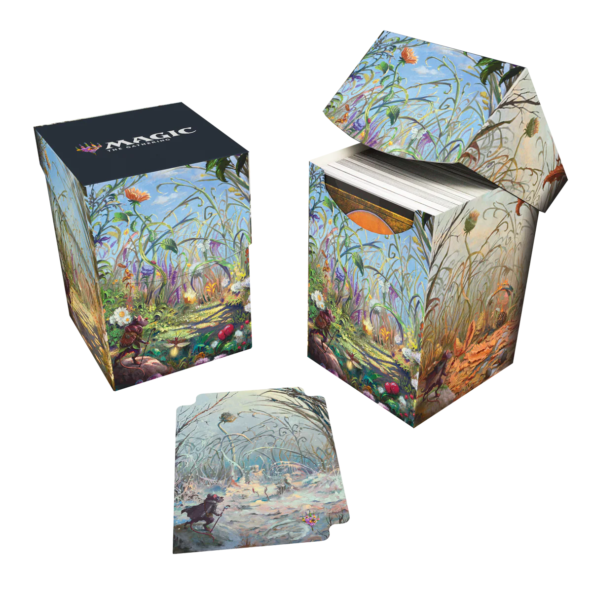 Bloomburrow Season Lands: Plains (Summer) 100+ DECK BOX® White for Magic: The Gathering