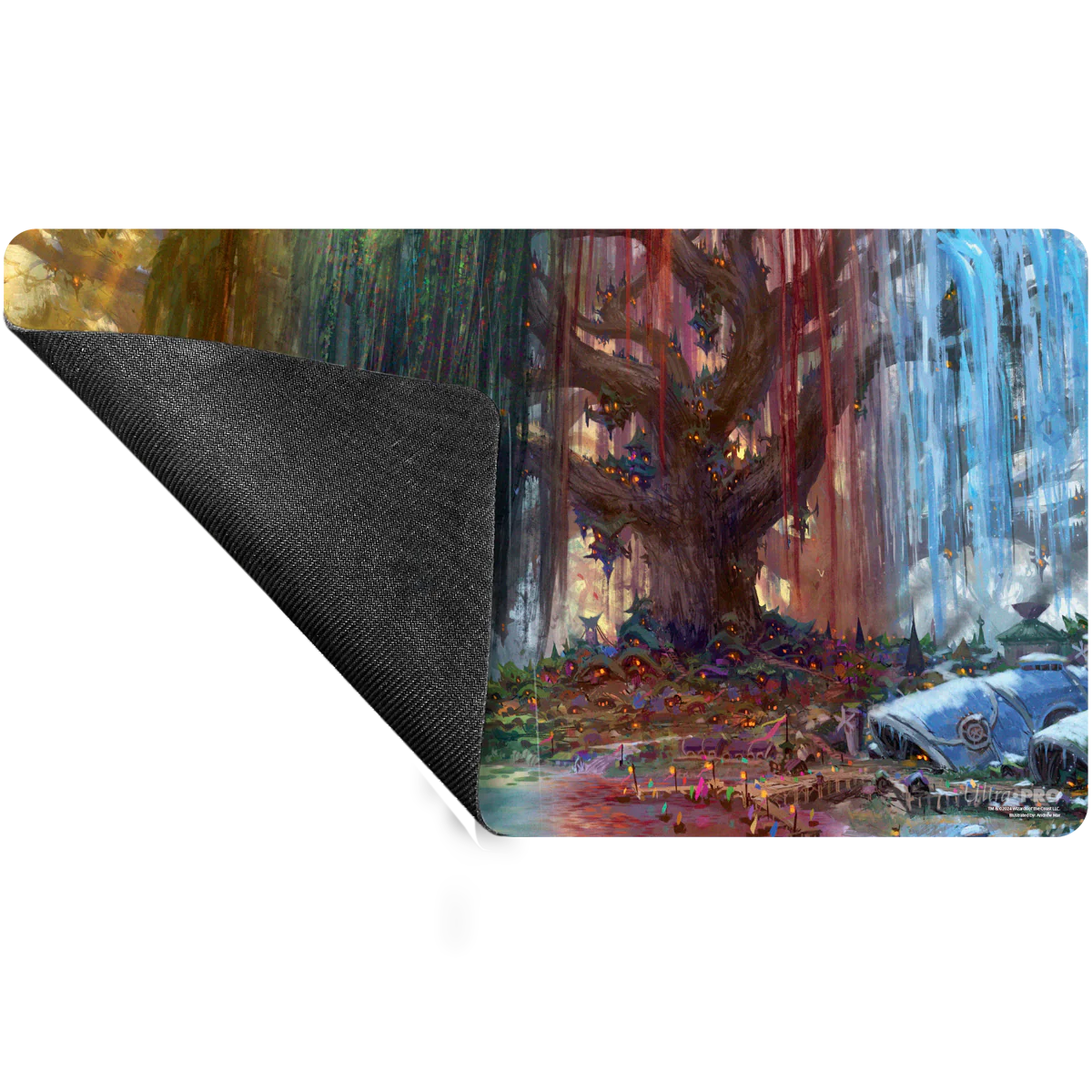 Bloomburrow Season Lands: Three Tree City (Four Seasons) AR Enhanced Standard Gaming Playmat Multi for Magic: The Gathering - Image 3