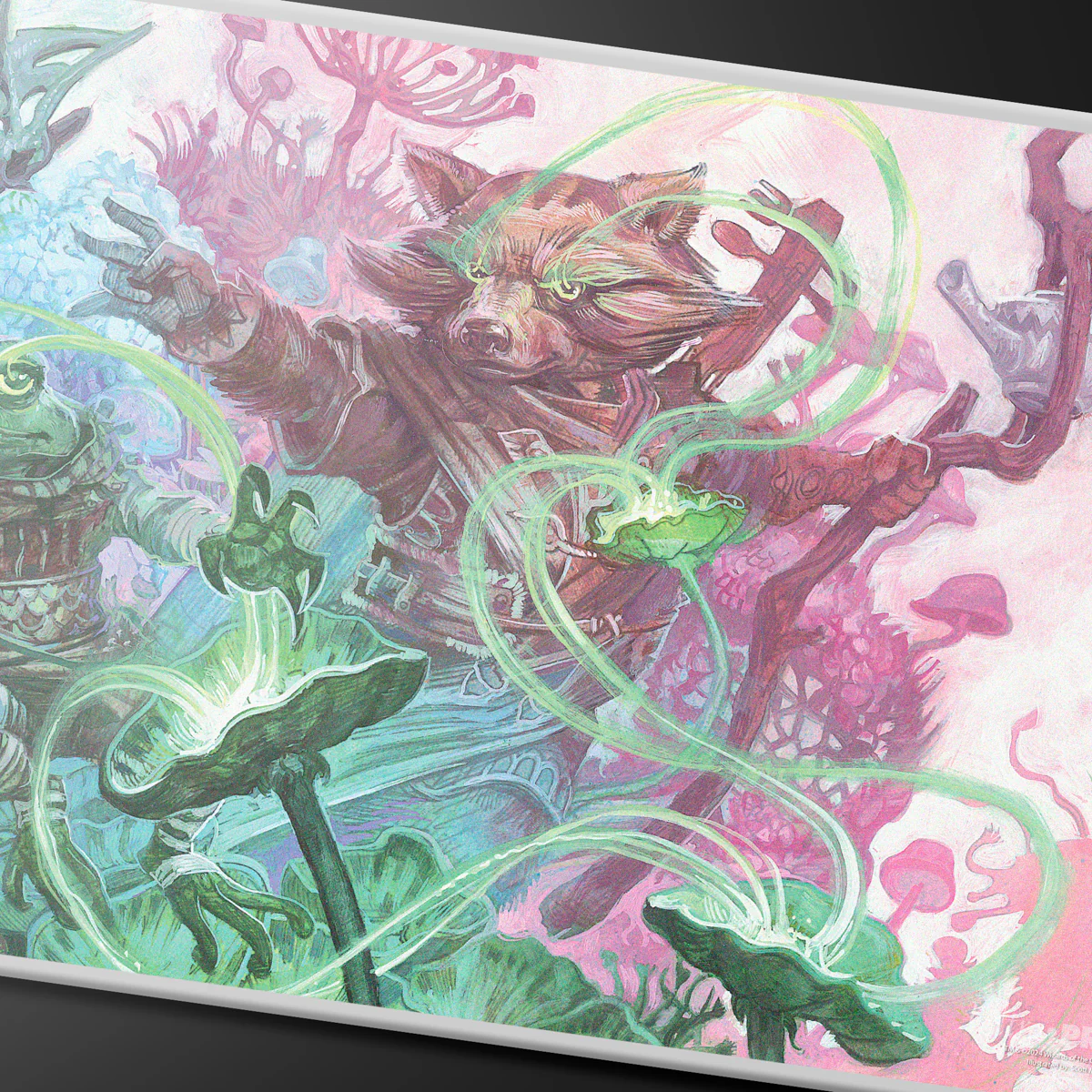 Bloomburrow Sylvan Tutor Stitched Edge Standard Gaming Playmat for Magic: The Gathering - Image 2