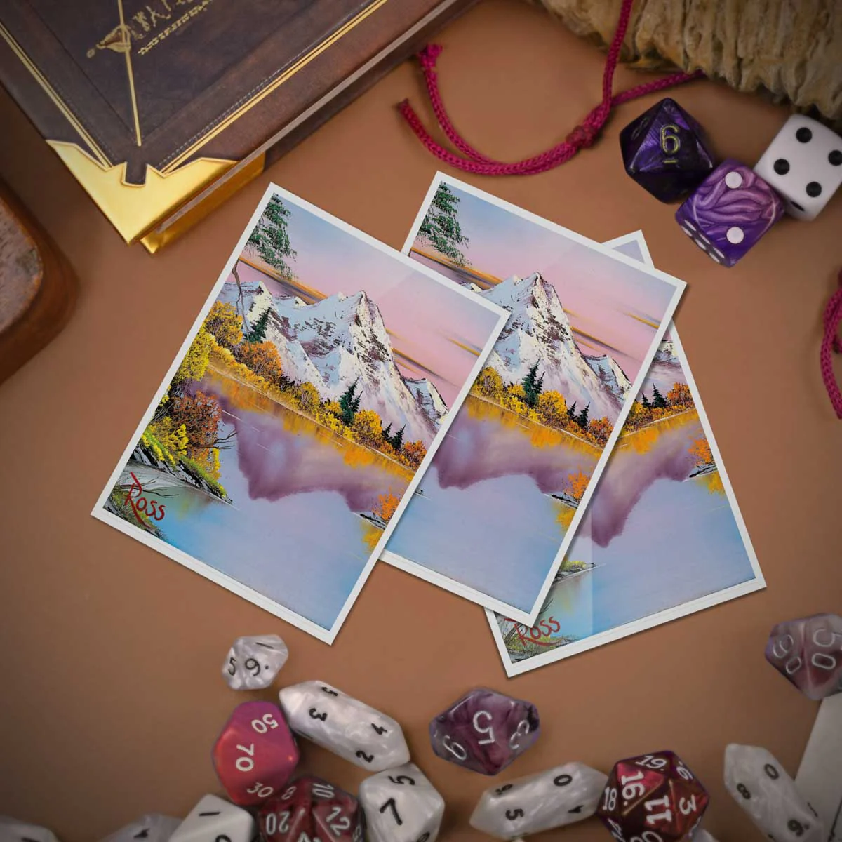 Bob Ross Mighty Mountain Lake 105ct APEX DECK PROTECTOR® Sleeves - Image 2