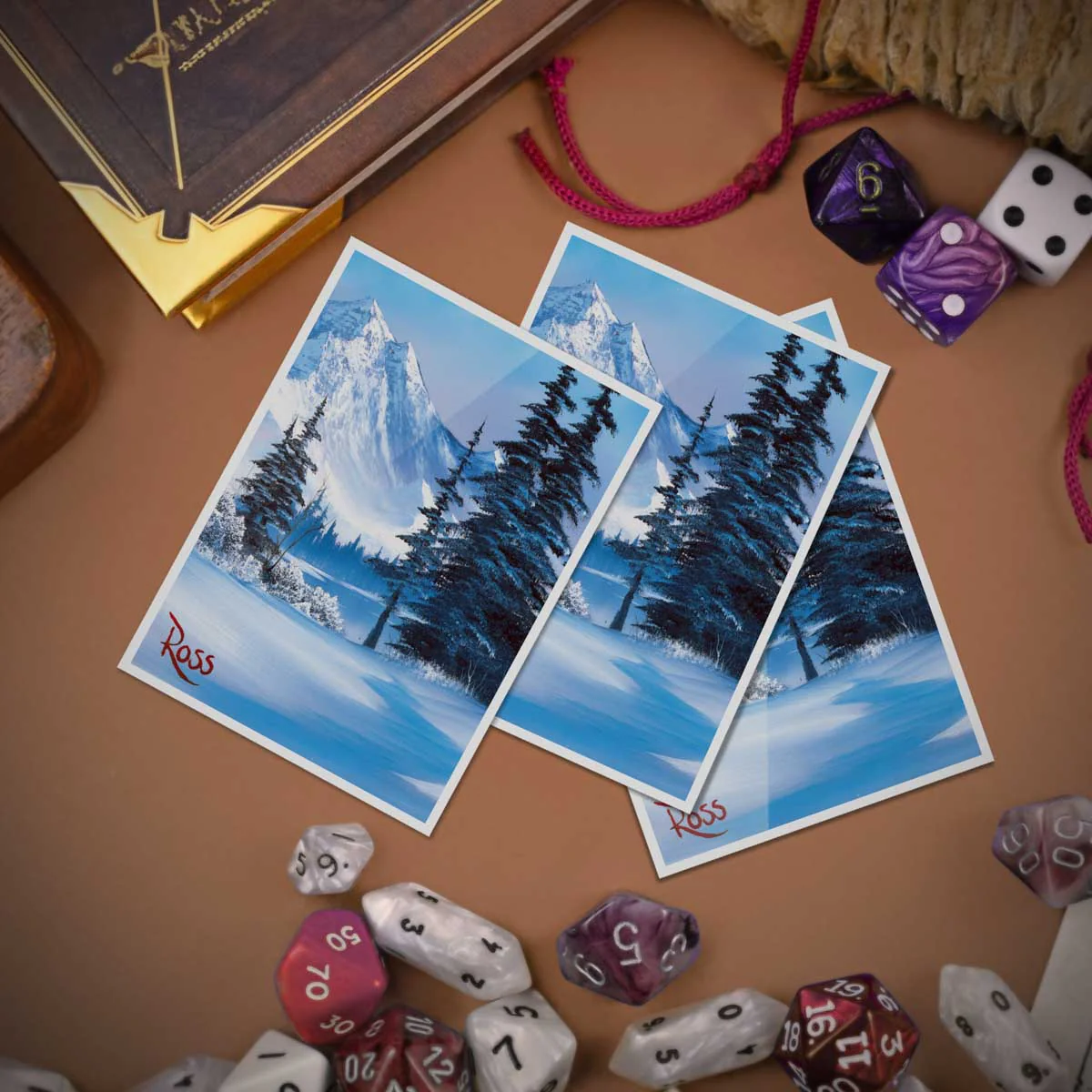Bob Ross - Winter Paradise 105ct APEX DECK PROTECTOR® Sleeves for Tabletop Gaming - Image 3