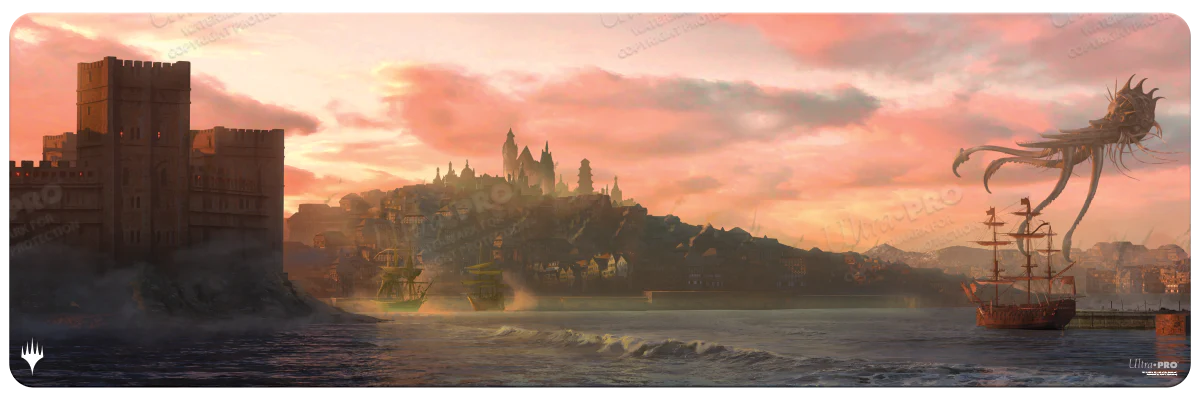 Commander Legends: Battle for Baldur's Gate Harbor with Nautiloid 8ft Table Playmat for Magic: The Gathering