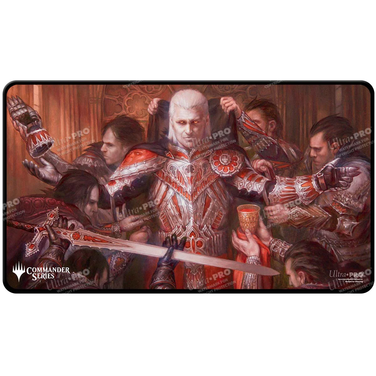 Commander Series #3: Enemy - Edgar (Fan Voted) Black Stitched Standard Gaming Playmat for Magic: The Gathering