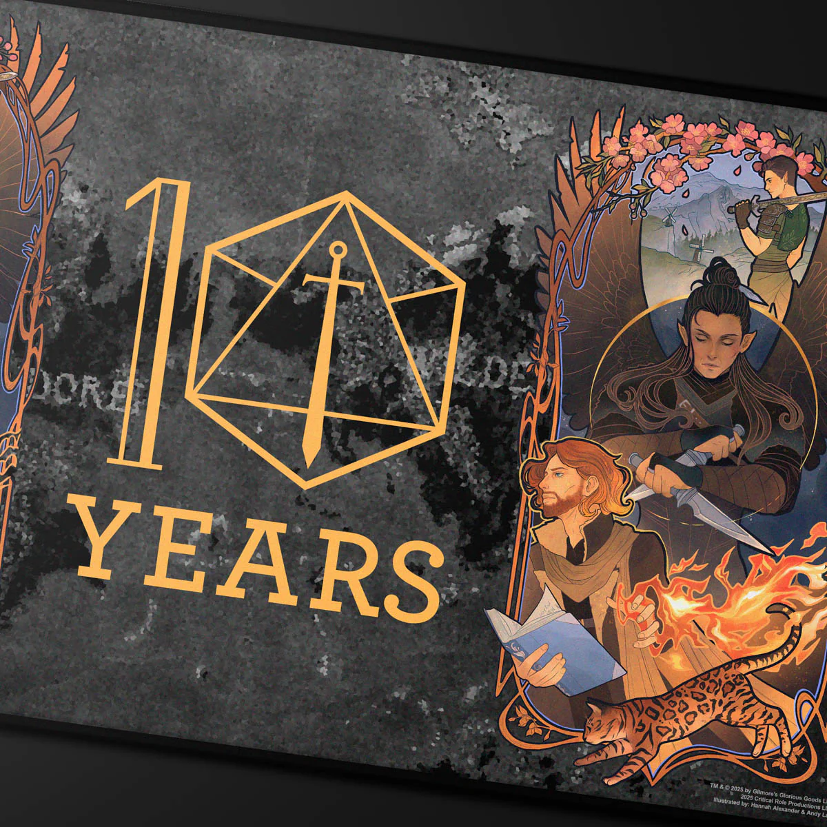 Critical Role 10-Year Anniversary Stitched Edge Playmat - Liam O’Brien - Image 2