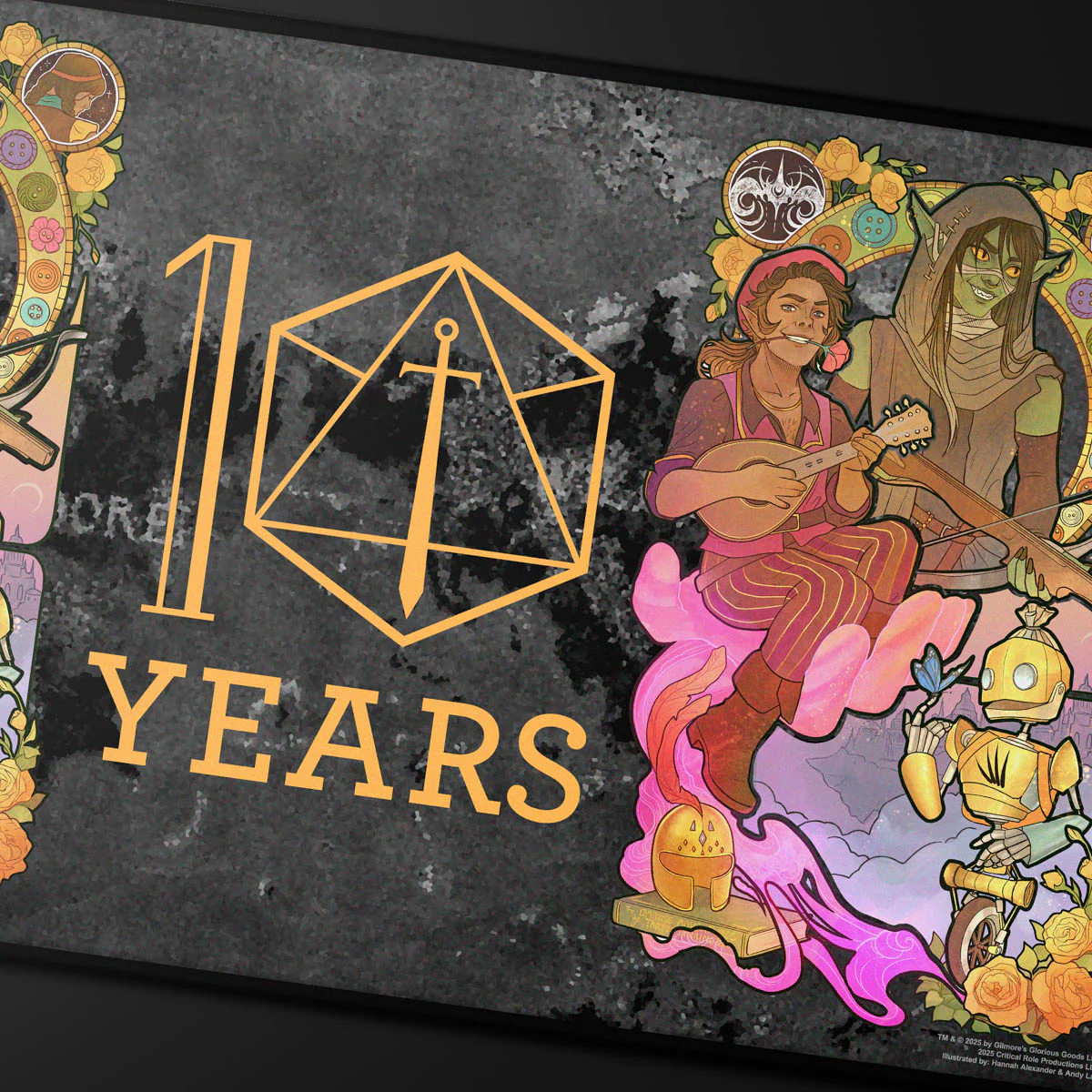 Critical Role 10-Year Anniversary Stitched Edge Playmat - Sam Riegel - Image 2