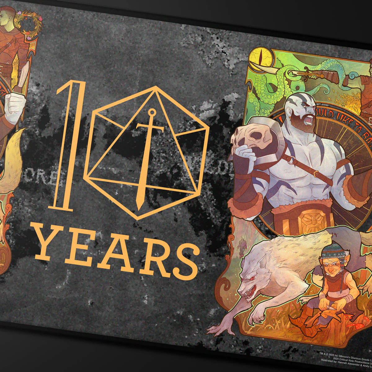 Critical Role 10-Year Anniversary Stitched Edge Playmat - Travis Willingham - Image 2