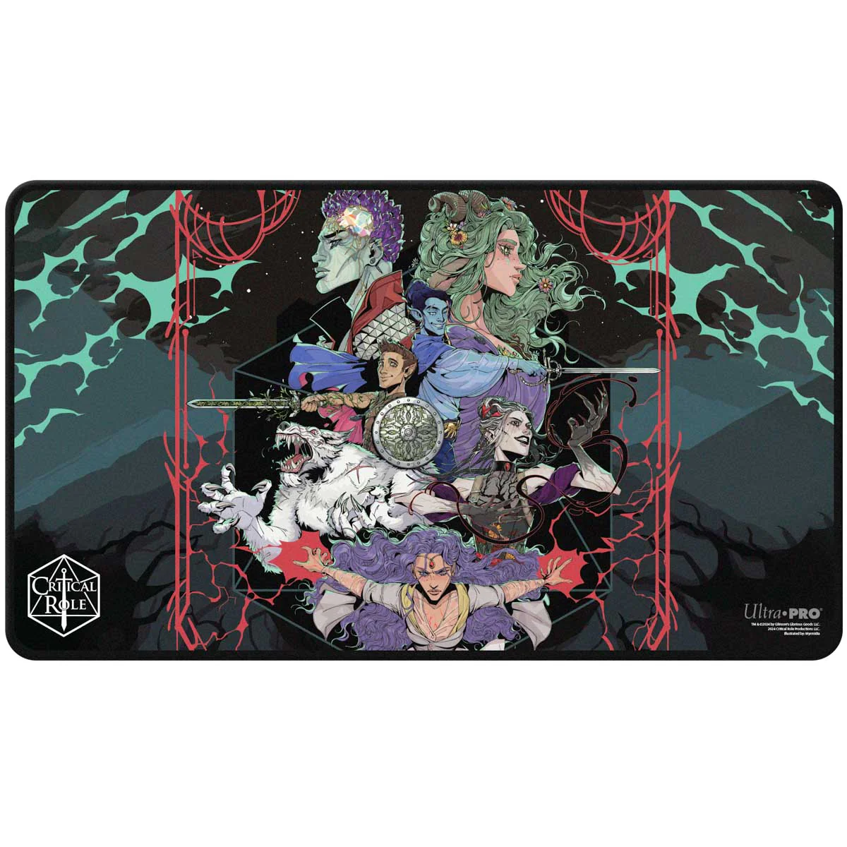 Critical Role Black Stitched Edge Playmat - Bells Hells Live at The Greek Theatre