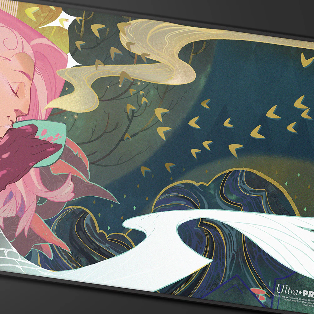 Critical Role Radiants: The Mighty Nein Caduceus Clay Black-Stitched Playmat for Tabletop Gaming - Image 2