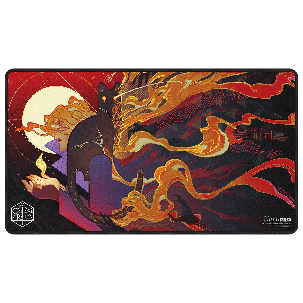 Critical Role Radiants: The Mighty Nein Caleb Widogast Black-Stitched Playmat for Tabletop Gaming