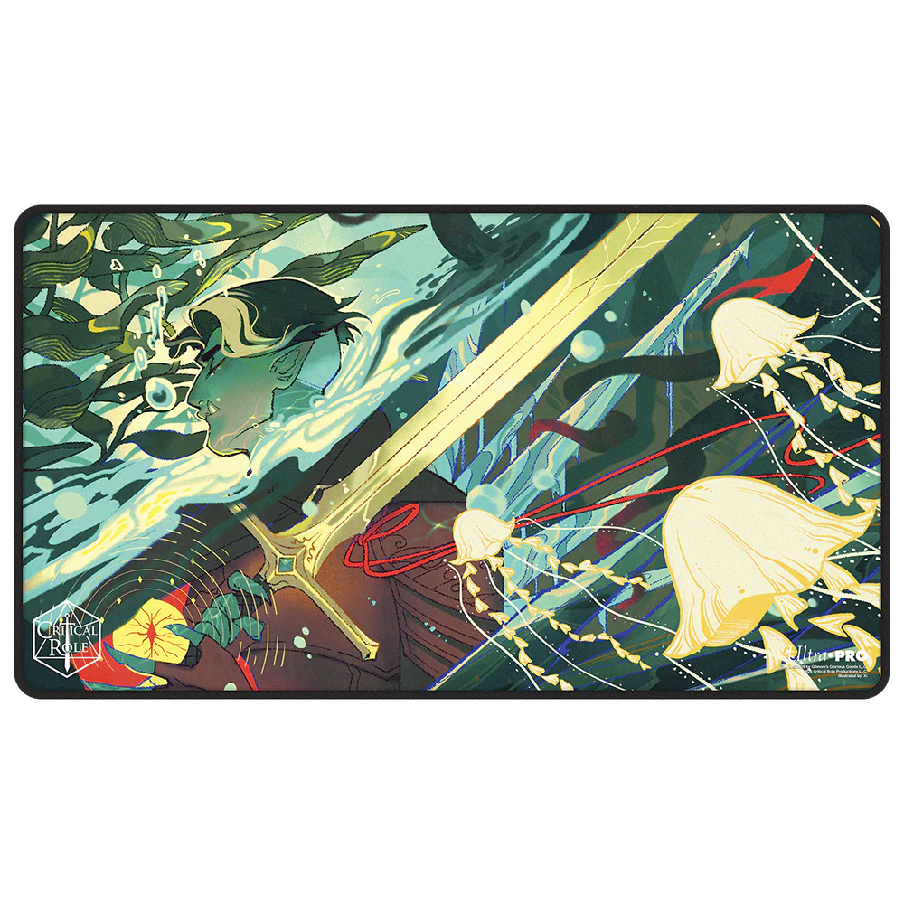 Critical Role Radiants: The Mighty Nein Fjord Stone Black-Stitched Playmat for Tabletop Gaming