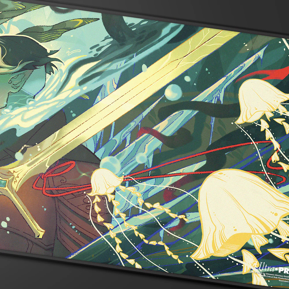 Critical Role Radiants: The Mighty Nein Fjord Stone Black-Stitched Playmat for Tabletop Gaming - Image 2