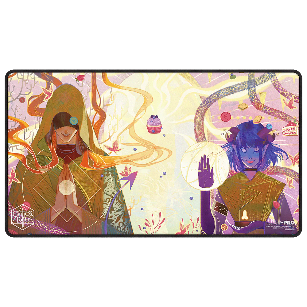 Critical Role Radiants: The Mighty Nein Jester Lavorre Black-Stitched Playmat for Tabletop Gaming