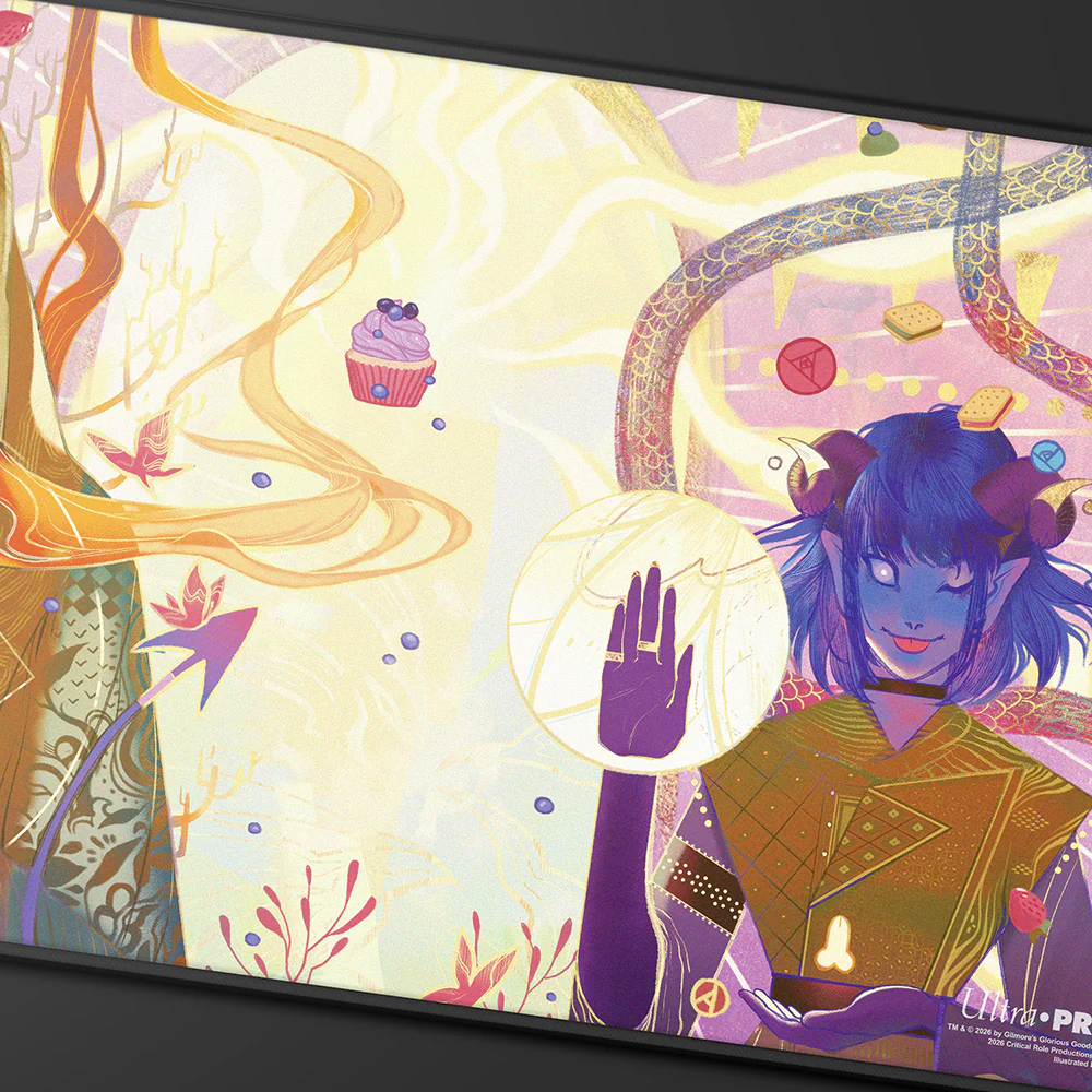 Critical Role Radiants: The Mighty Nein Jester Lavorre Black-Stitched Playmat for Tabletop Gaming - Image 2