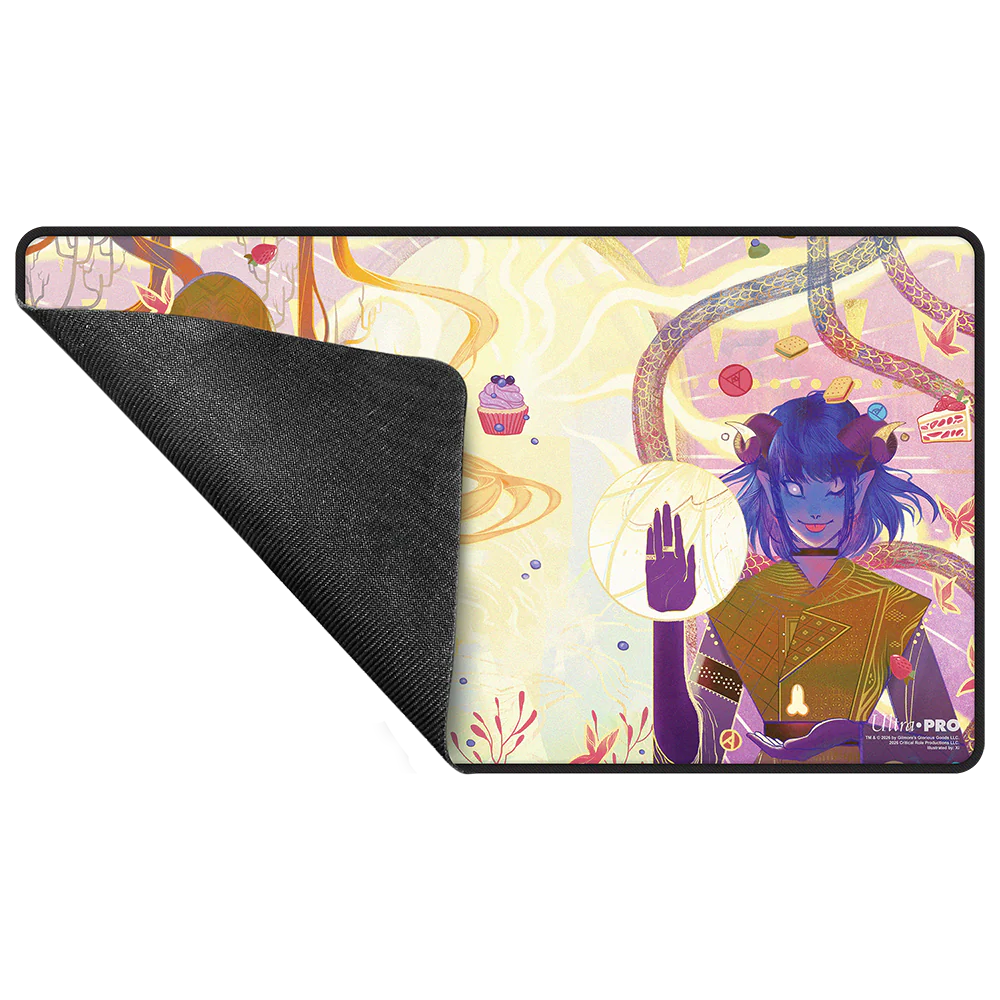 Critical Role Radiants: The Mighty Nein Jester Lavorre Black-Stitched Playmat for Tabletop Gaming - Image 3