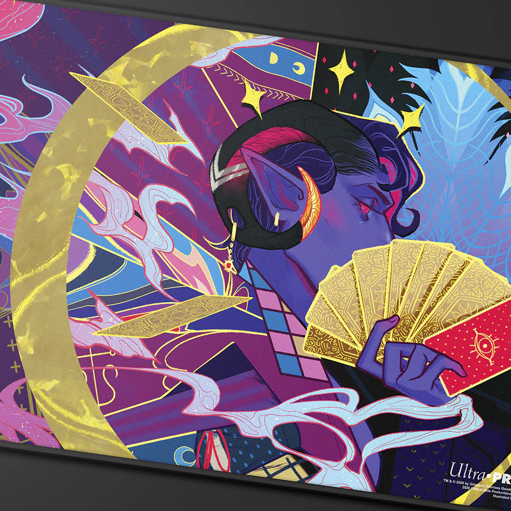 Critical Role Radiants: The Mighty Nein Mollymauk Tealeaf Black-Stitched Playmat for Tabletop Gaming - Image 2
