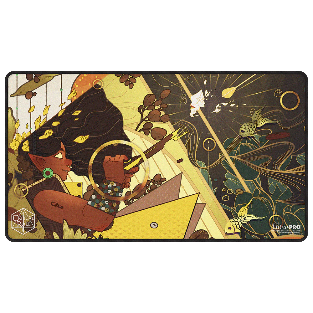 Critical Role Radiants: The Mighty Nein Veth Brenatto Black-Stitched Playmat for Tabletop Gaming