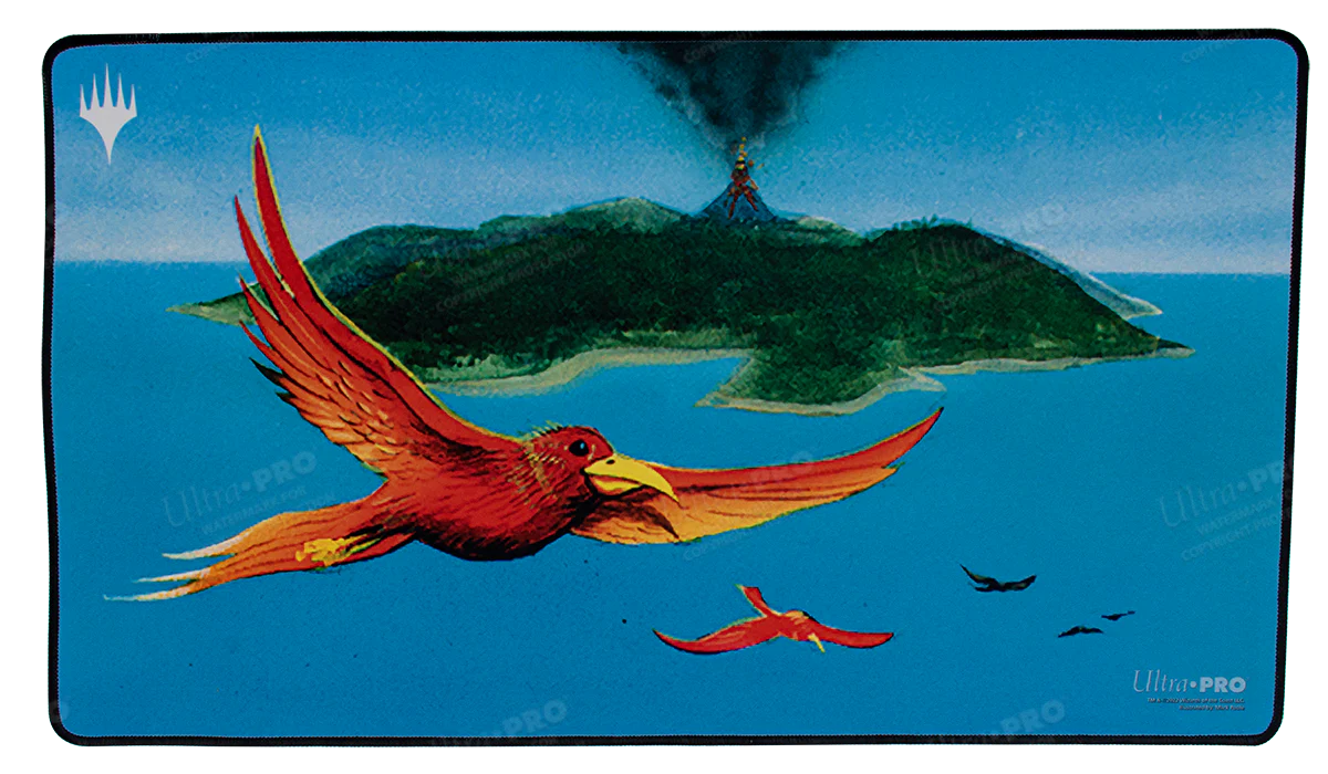 Dominaria Remastered Birds of Paradise Black Stitched Standard Gaming Playmat for Magic: The Gathering