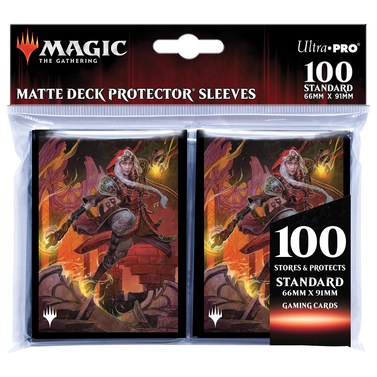Dominaria United Jaya, Fiery Negotiator Standard DECK PROTECTOR® Sleeves (100ct) for Magic: The Gathering - Image 2