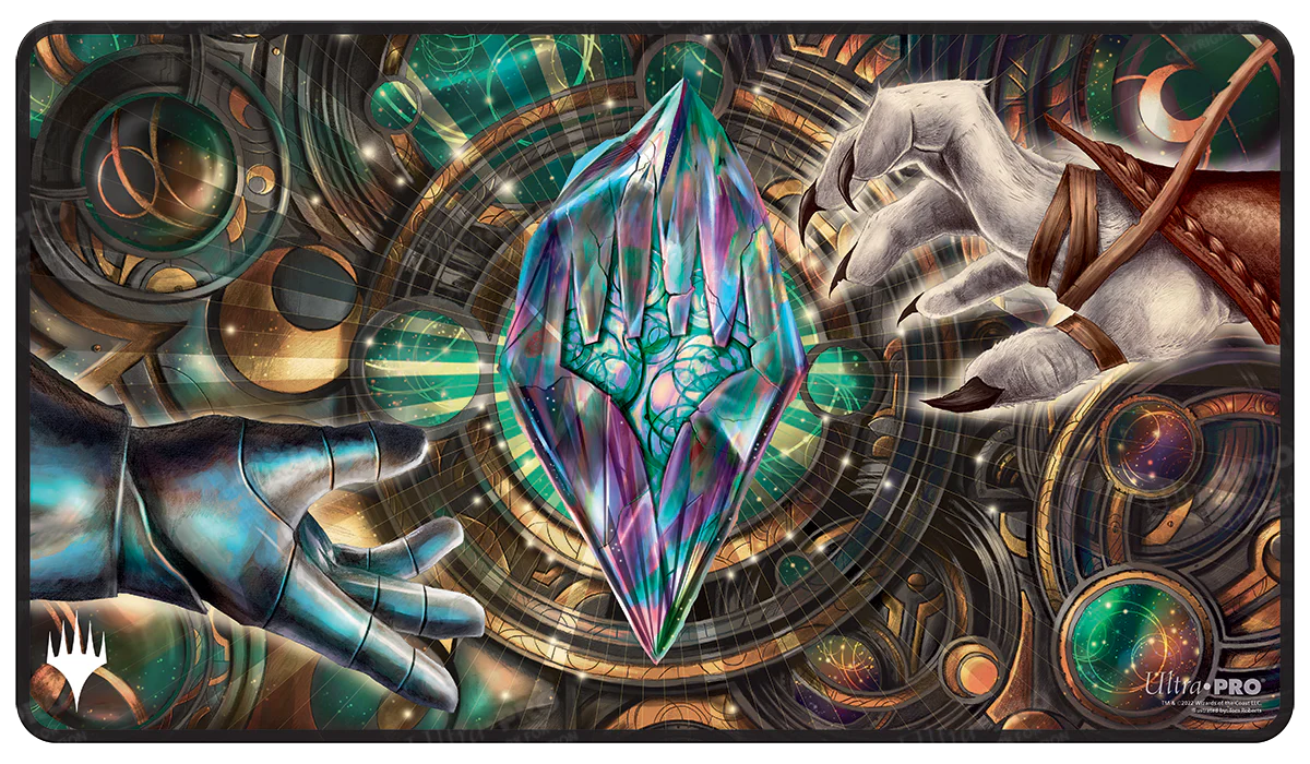 Dominaria United Stylized Planeswalker Symbol Stitched Standard Gaming Playmat for Magic: The Gathering
