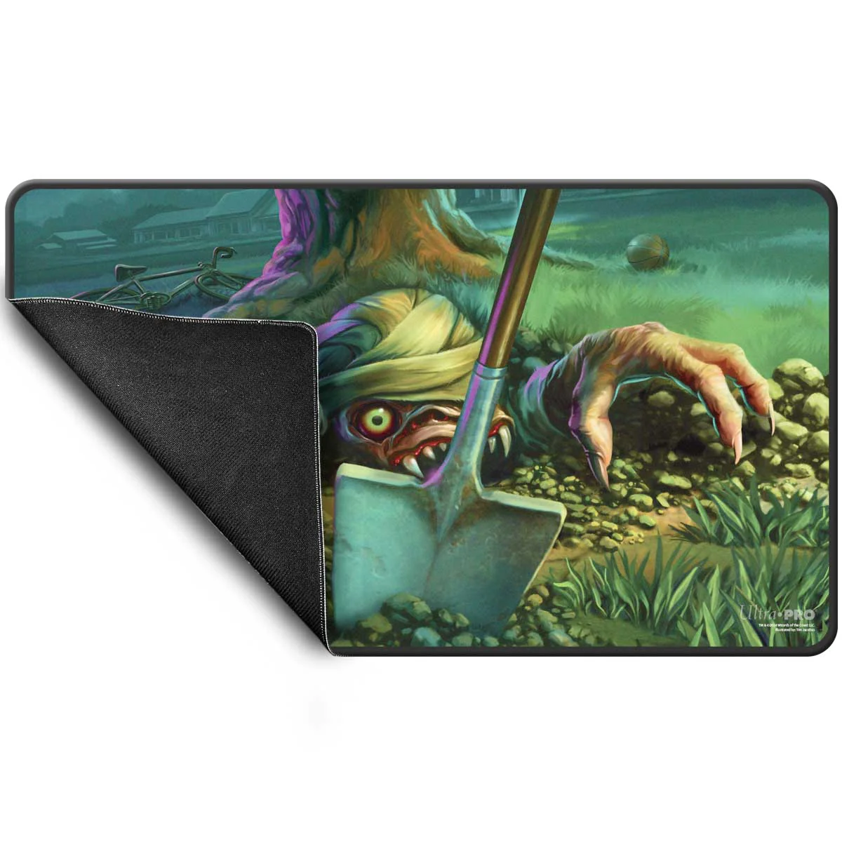 Duskmourn Exhume Black Stitched Standard Gaming Playmat for Magic: The Gathering - Image 3