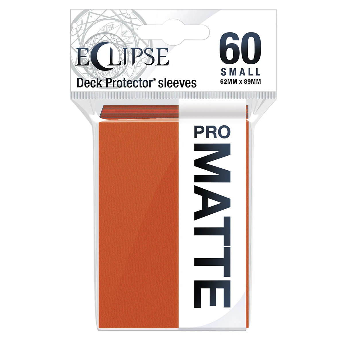 ECLIPSE® Matte Small DECK PROTECTOR® Sleeves (60ct) - Pumpkin Orange