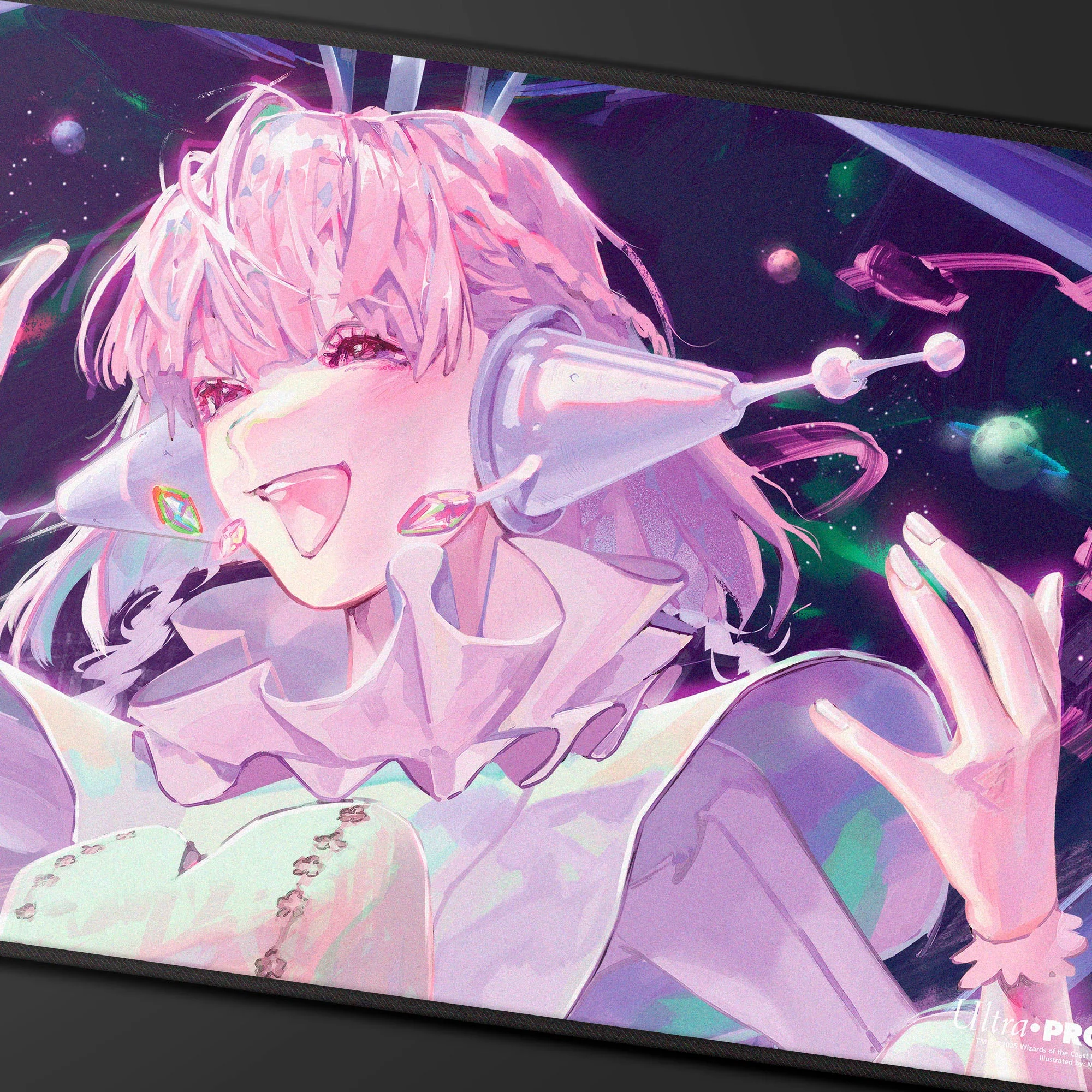 Edge of Eternities - Black Stitched Playmat - Starfield Maestros - nina for Magic: The Gathering - Image 2