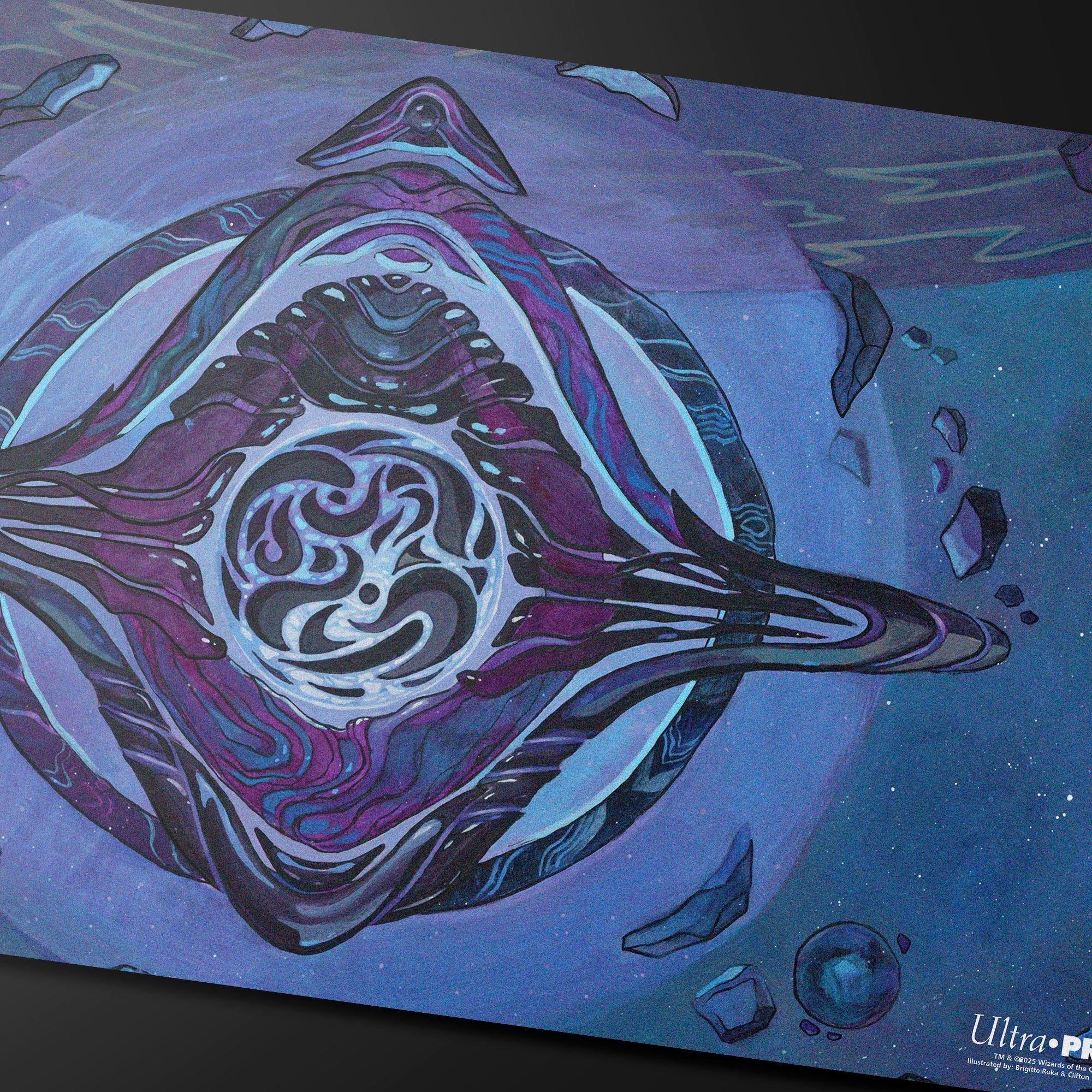 Edge of Eternities - Playmat - Archenemy’s Charm - Brigitte Roka & Clifton Stommel for Magic: The Gathering - Image 2