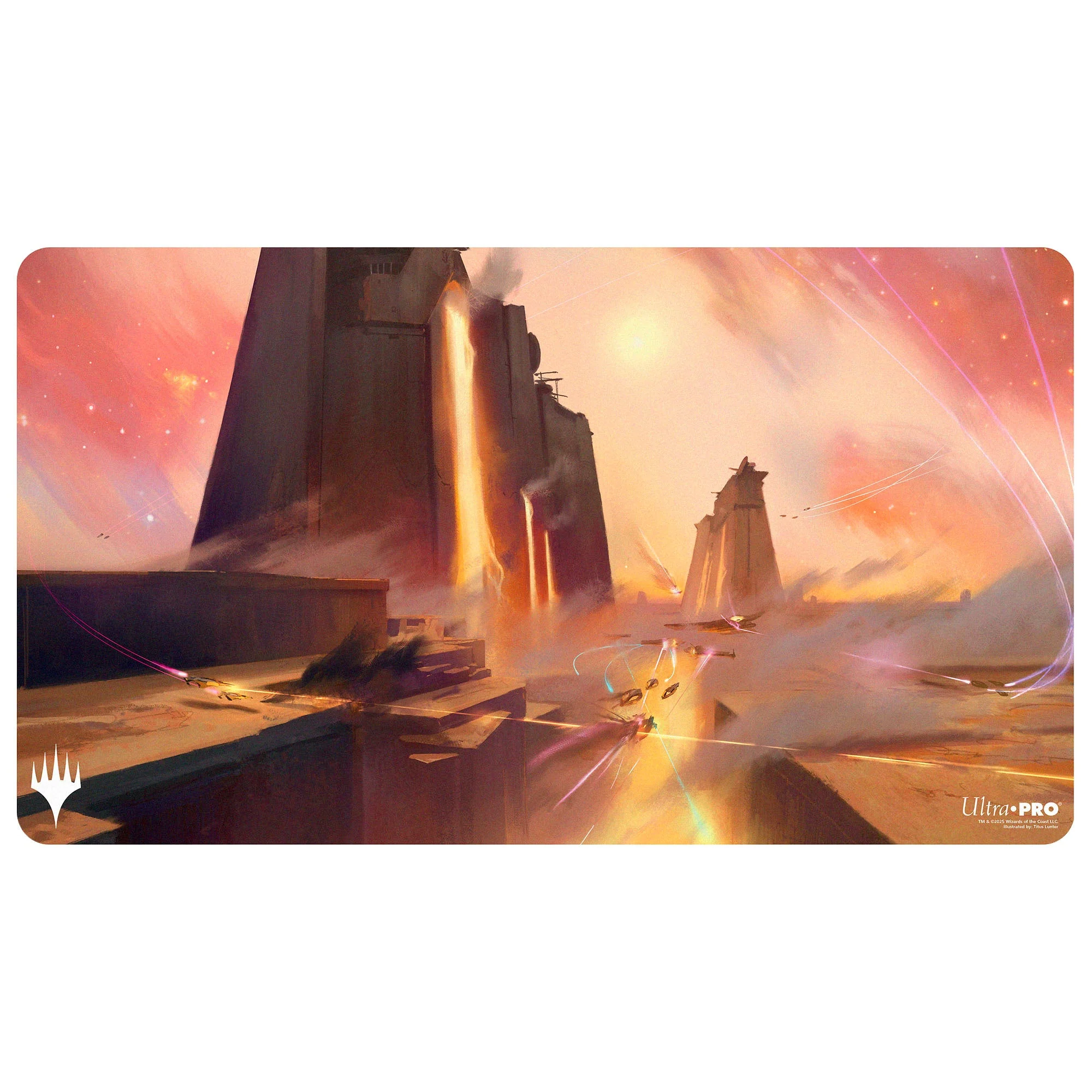 Edge of Eternities - Playmat - Sacred Foundry - Titus Lunter for Magic: The Gathering