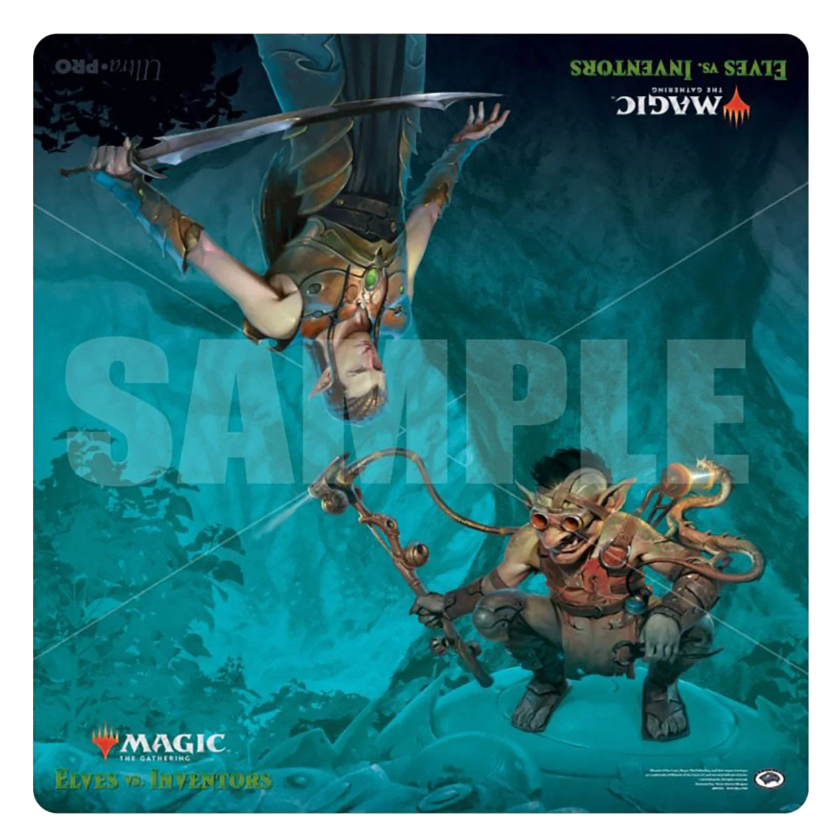 Elves vs. Inventors 24" x 24" Gaming Playmat for Magic: The Gathering
