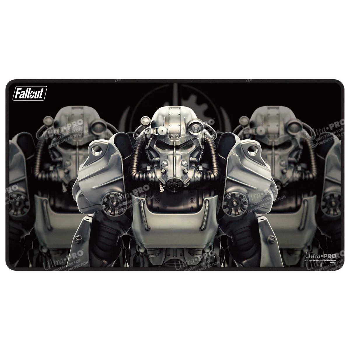 Fallout - Brotherhood of Steel Black Stitched Edge Playmat for Tabletop Gaming