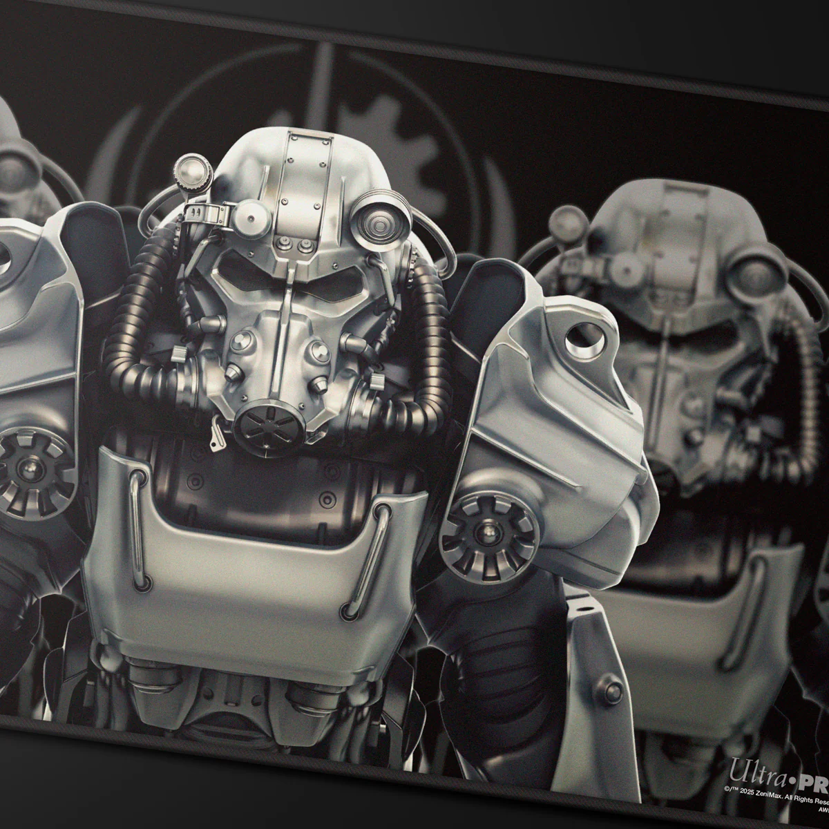 Fallout - Brotherhood of Steel Black Stitched Edge Playmat for Tabletop Gaming - Image 2