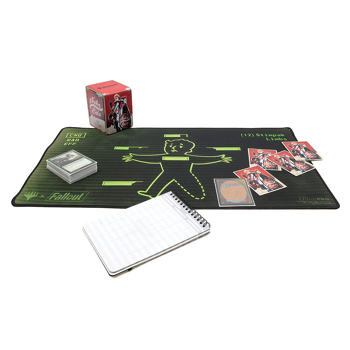 Fallout® Inventory Management Black Stitched Standard Gaming Playmat for Magic: The Gathering - Image 4