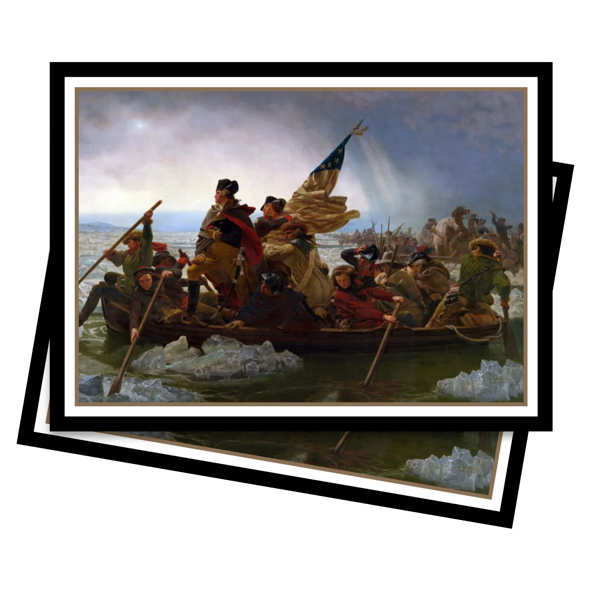 Fine Art Washington Crossing the Delaware Standard DECK PROTECTOR® Sleeves (65ct) by Emanuel Leutze