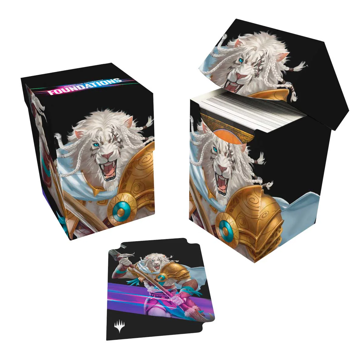 Foundations Ajani 100+ DECK BOX® Light for Magic: The Gathering